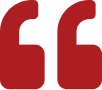 Red opening quotation mark icon on white